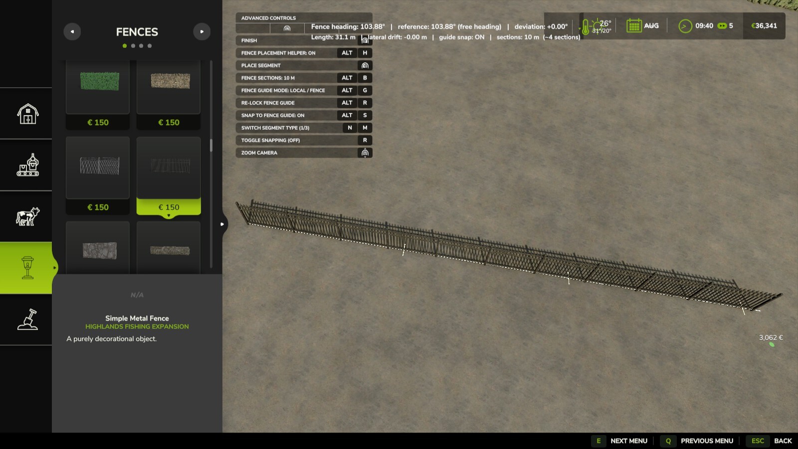 Fence Placement Helper