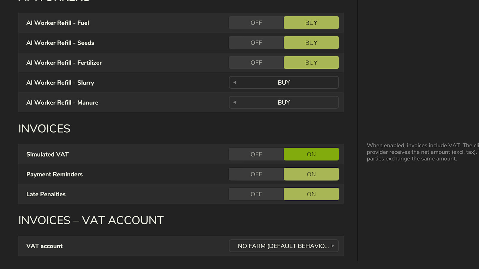 Invoice VAT Account