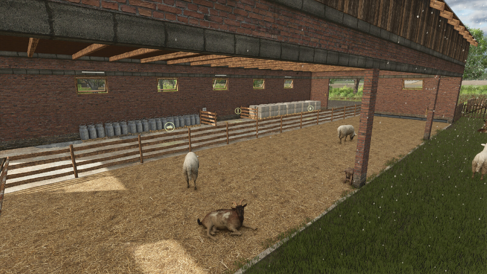 Sheep Goat Barn With Bale Storage